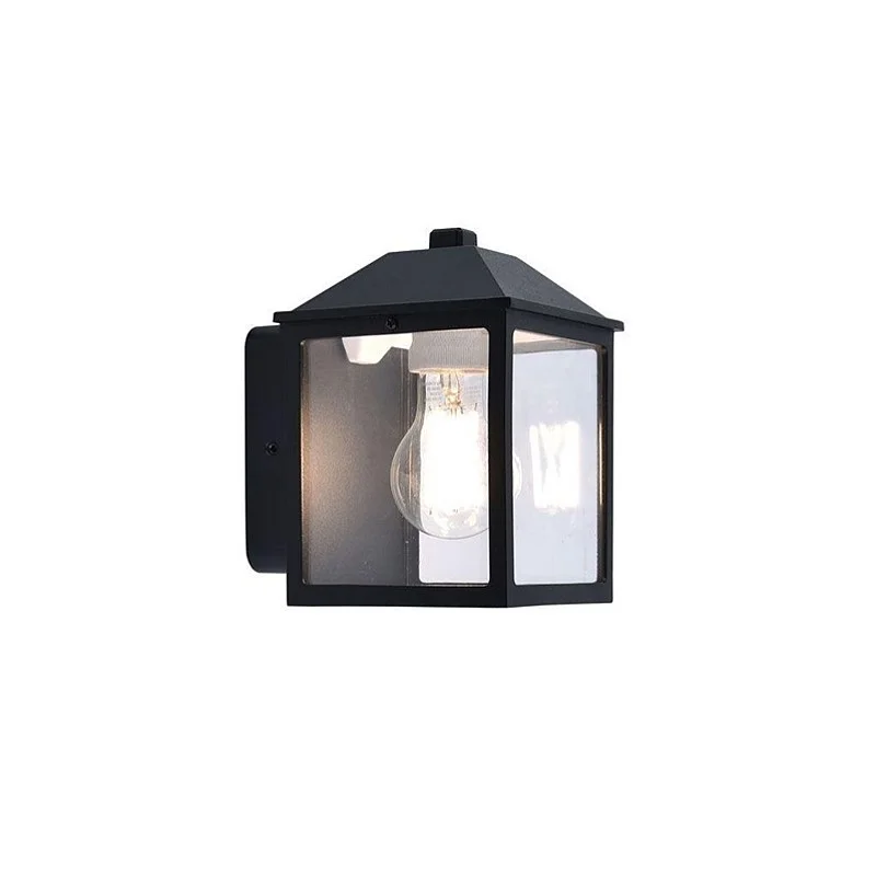 WALL LIGHT SPIRE E27 IP44 BLACK
