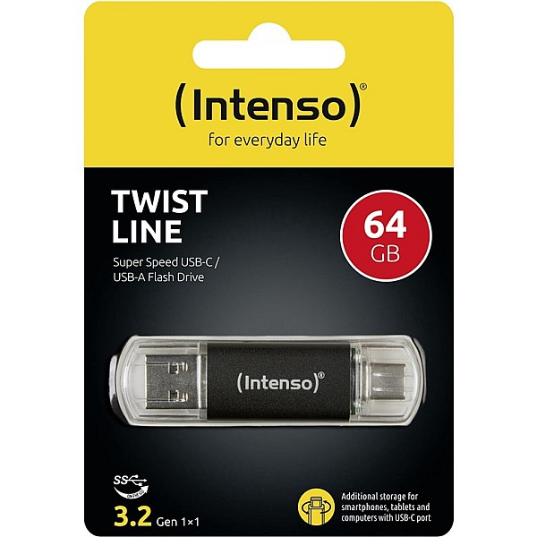 KEY USB INTENSO TWIST LINE 64 GB