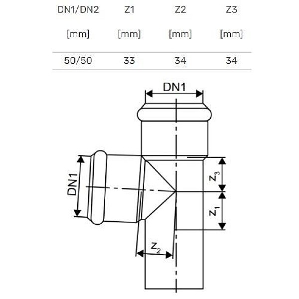 TEE INTERNAL D58/58X87 PP SKOLAN