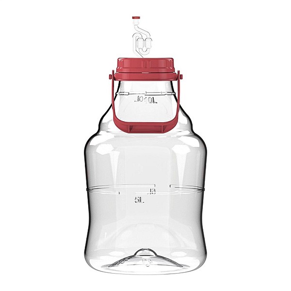 UNBREAKABLE DEMIJOHN 10L HANDLE/AIRLOKS