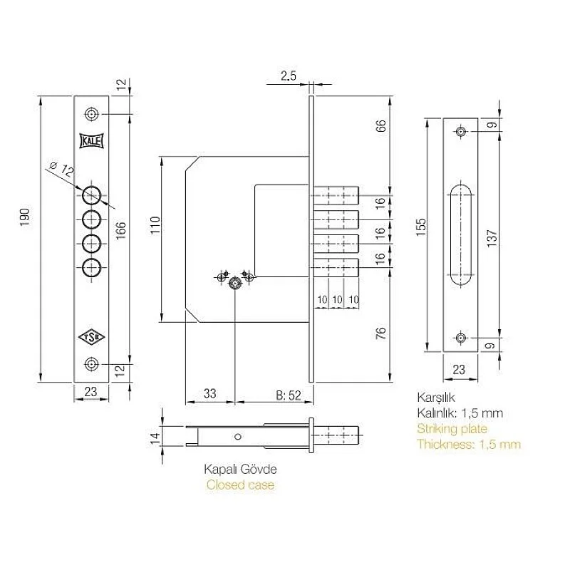 Slēdzene 189/4MF. 5 atslēgas Slēdzene 189/4MF. 5 atslēgas