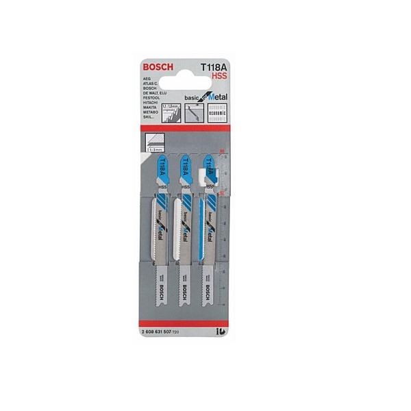 JIG SAW BLADE T 118 A 3 PCS METAL