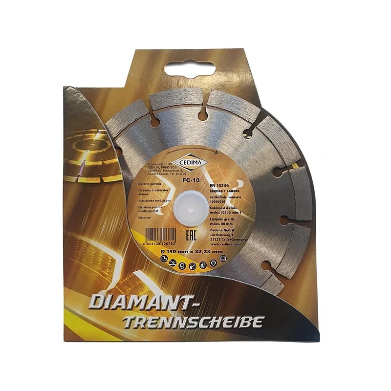 GRIEZĒJDISKS DIMANTA SEGM.150X2.0X22.23 GRIEZĒJDISKS DIMANTA SEGM.150X2.0X22.23