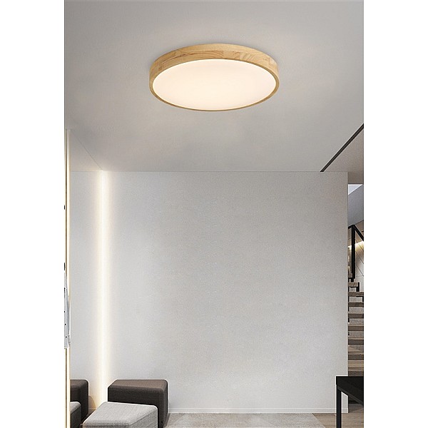 CEILING LED LIGHT NATA 4000K 41CM WOOD