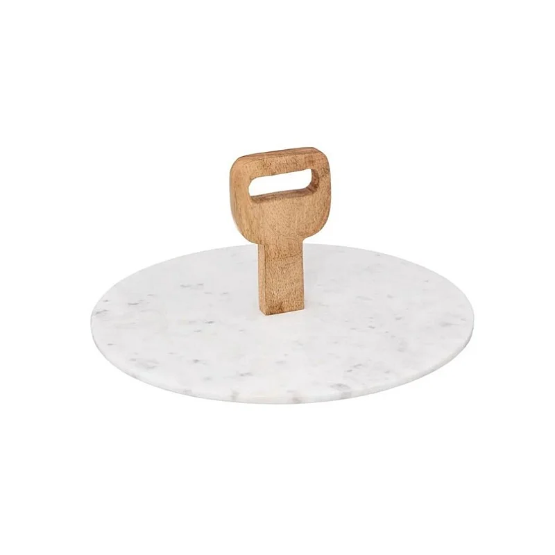 SERVING PLATE WHITE MARBLE D30