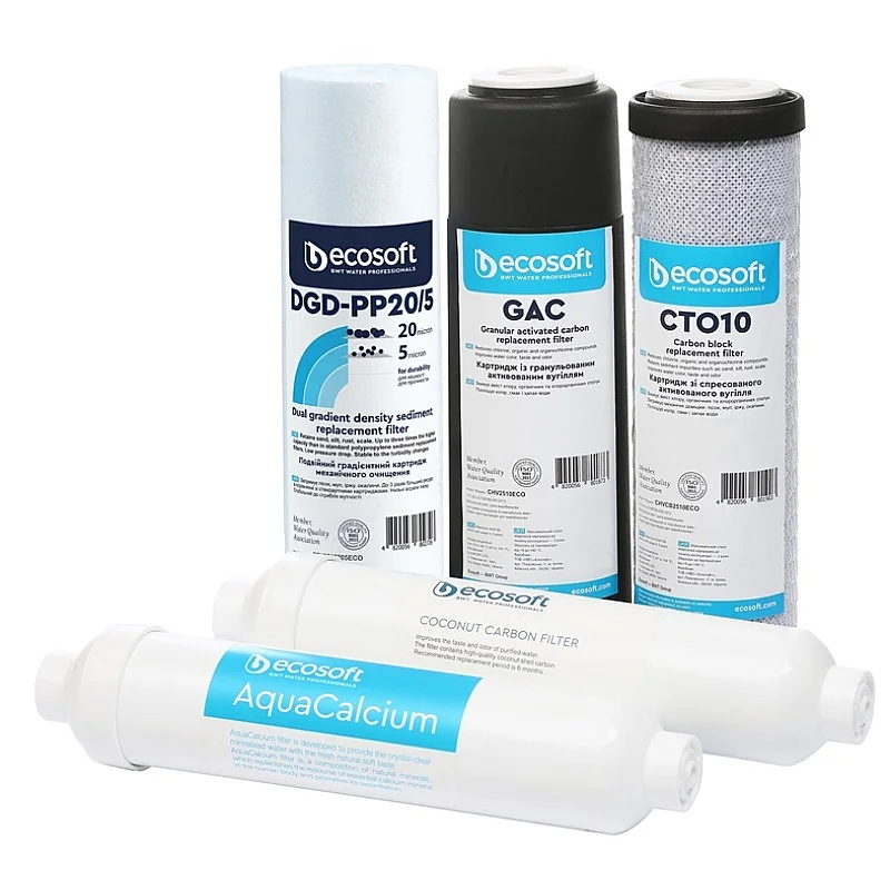 Filtra kārtridžu komplekts Ecosoft AquaCalcium. 10"