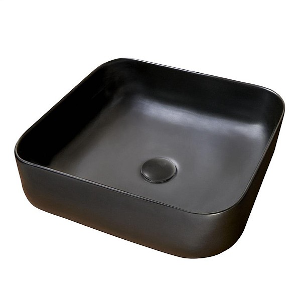 WASHBASIN CATANIA 385X385X140 MATT BLACK