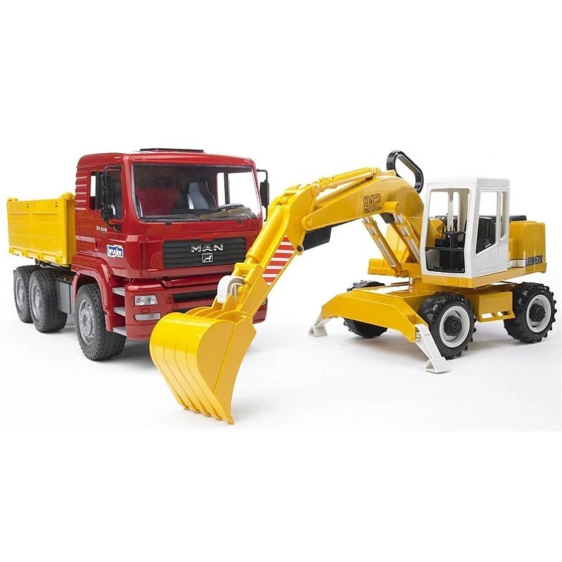 Transporto žaislų rinkinys Bruder 02751. raudona/geltona Transporto žaislų rinkinys Bruder 02751. raudona/geltona