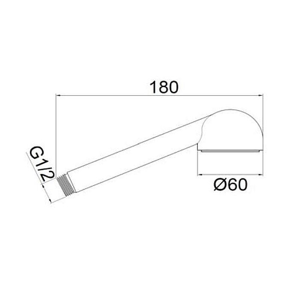 HANDSHOWER DISFLEXTANIT D260C 60MM