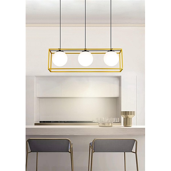 PENDANT LIGHT DRIFT 3XE27 GOLD