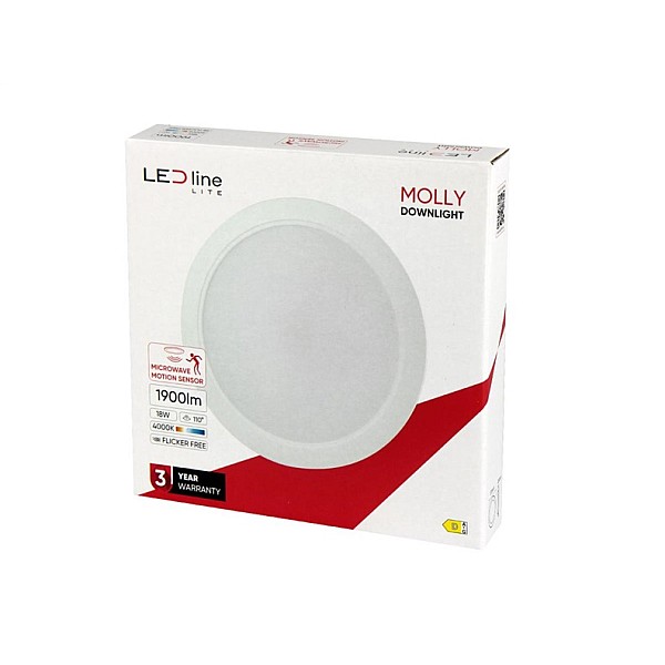 RECESSED LED LIGHT MOLLY WITH SENSOR 18W