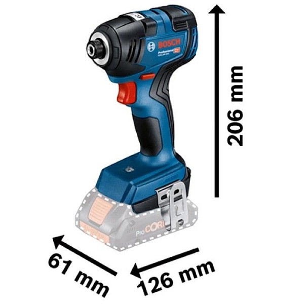 Akumuliatorinis smūginis suktuvas GDR 18V-200 Solo. 18 V