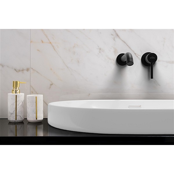 IN-WALL WASHBASIN MIXER DAFNI. BLACK