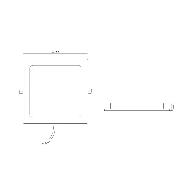 RECESSED LED LIGHT EPIRUS 18W SQUARE