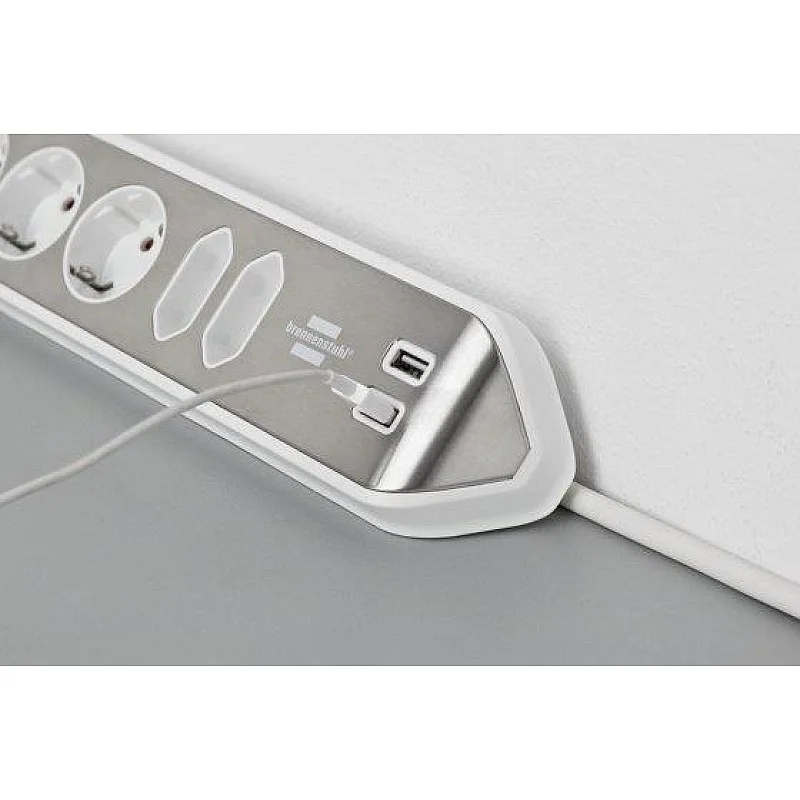 Buitinis ilgintuvas BRENNENSTUHL. 6 vietų. 2 USB. 2 m