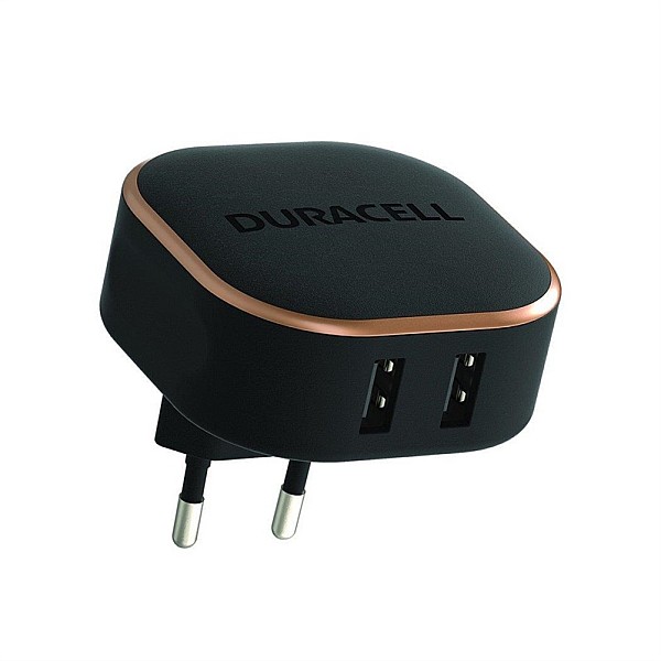 Mājsaimniecības lādētājs Duracell DRACUSB14-EU. 2 x USB 17 W