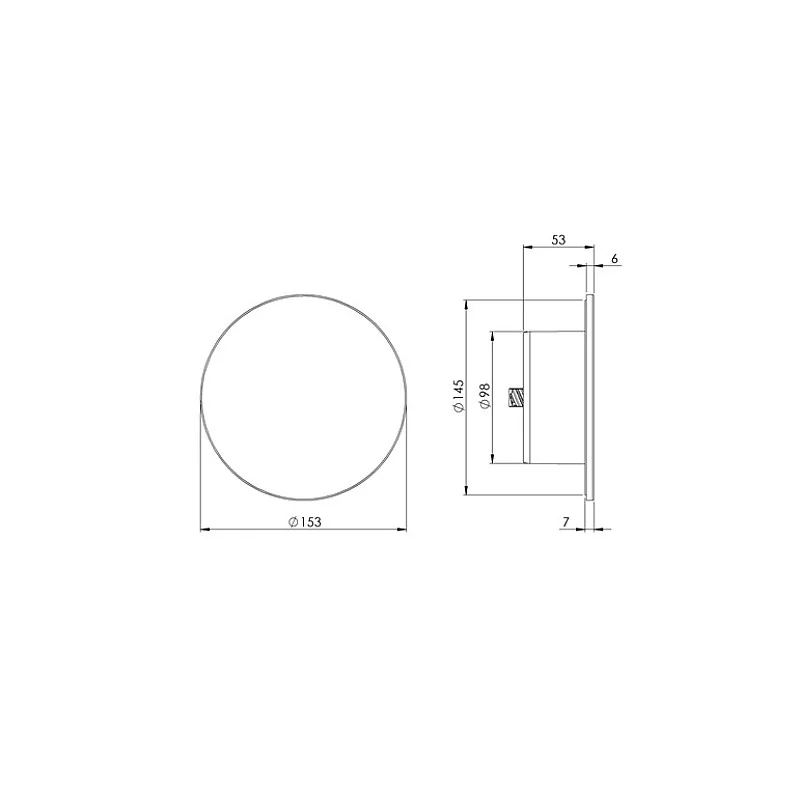 DIFFUSER 100MM UNIVERSAL WHITE PLASTIC DIFFUSER 100MM UNIVERSAL WHITE PLASTIC