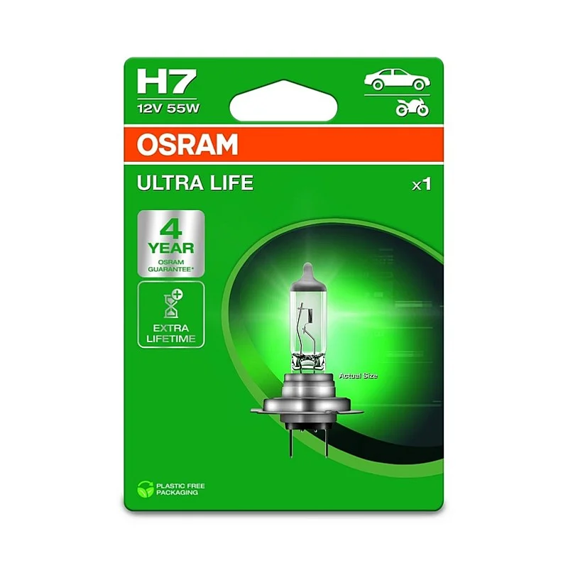 LAMPIŅA AUTO OSRAM 64210ULT 55W 12V H7 LAMPIŅA AUTO OSRAM 64210ULT 55W 12V H7