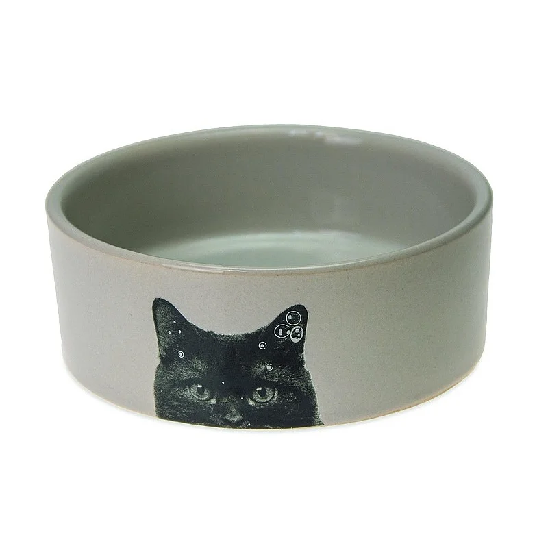 CERAMIC CAT BOWL KARLIE 250ML CREAM