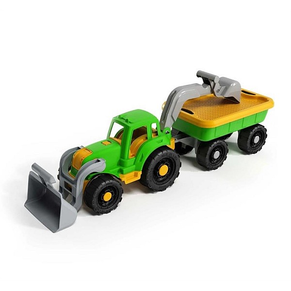 EARTHMOVING TRACTOR WITH TRAILER