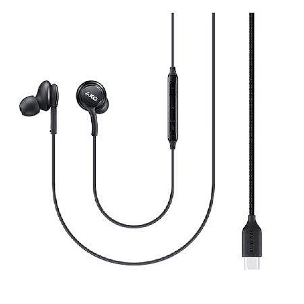 AUSINĖS SAMSUNG AKG USB-C JUODOS