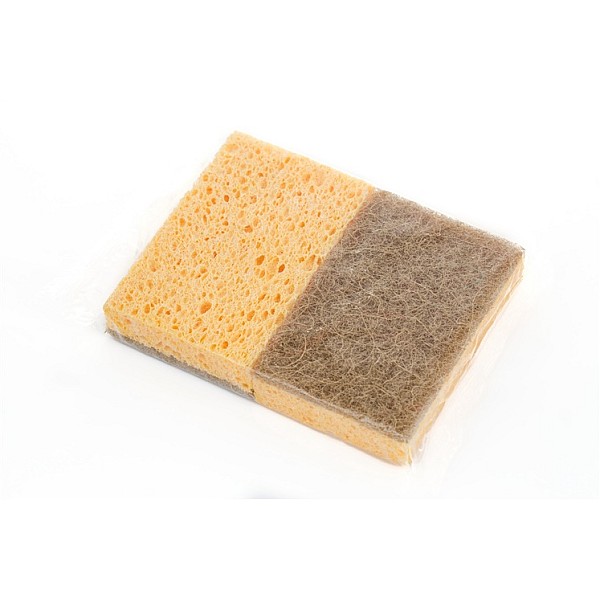 CELLULOSE SPONGES WITH NATURAL FIBER