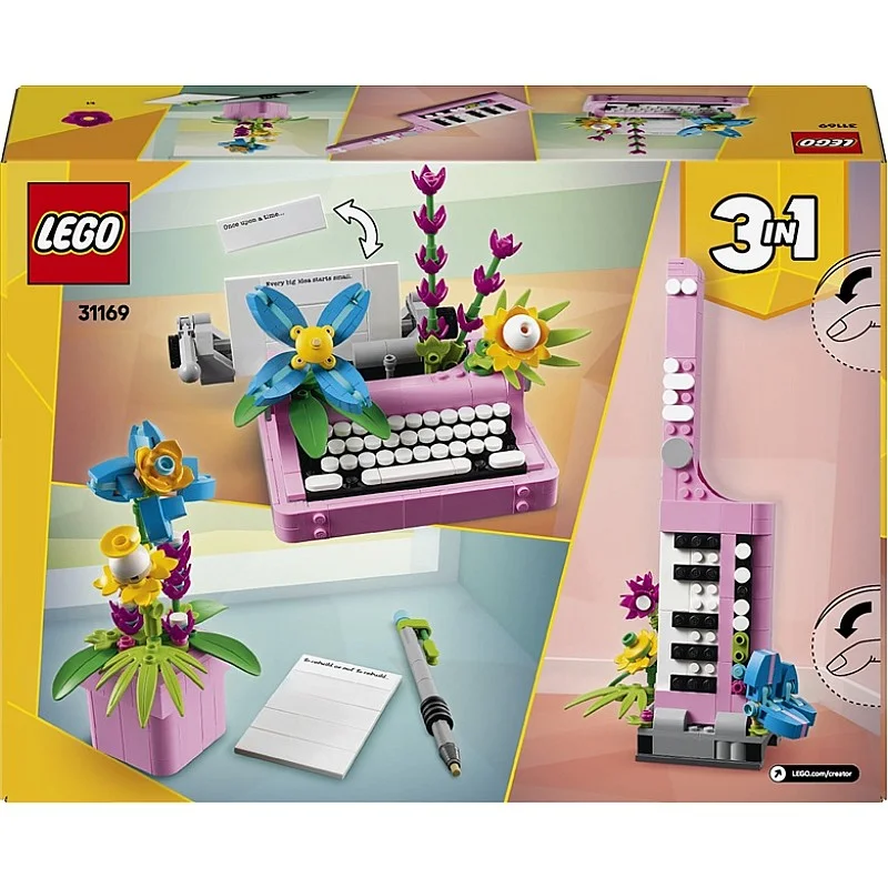 LEGO® Creator Typewriter with Flowers 31169. 363 vnt. LEGO® Creator Typewriter with Flowers 31169. 363 vnt.