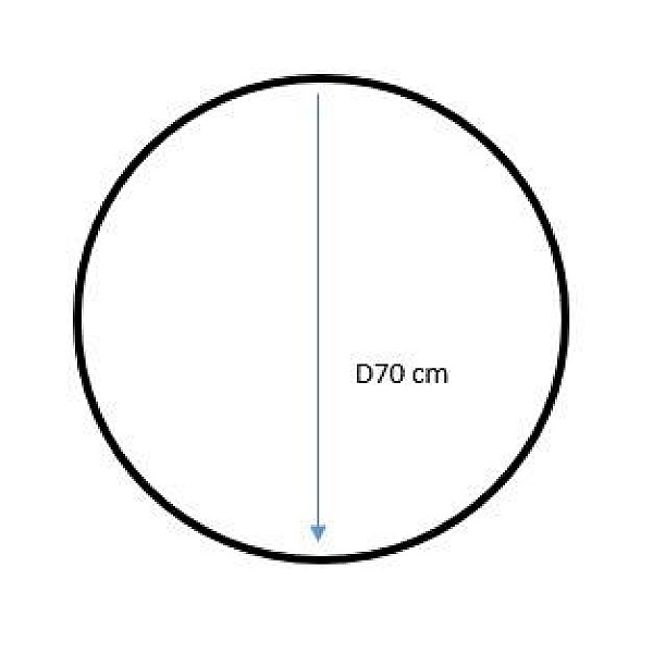 SPOGULIS AR RĀMI PIEK. APAĻŠ D70 CM KOKA