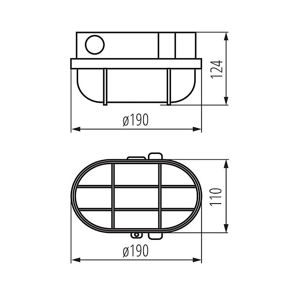 Lampa Kanlux HERMI 70524. 100W. E27. IP54. balta