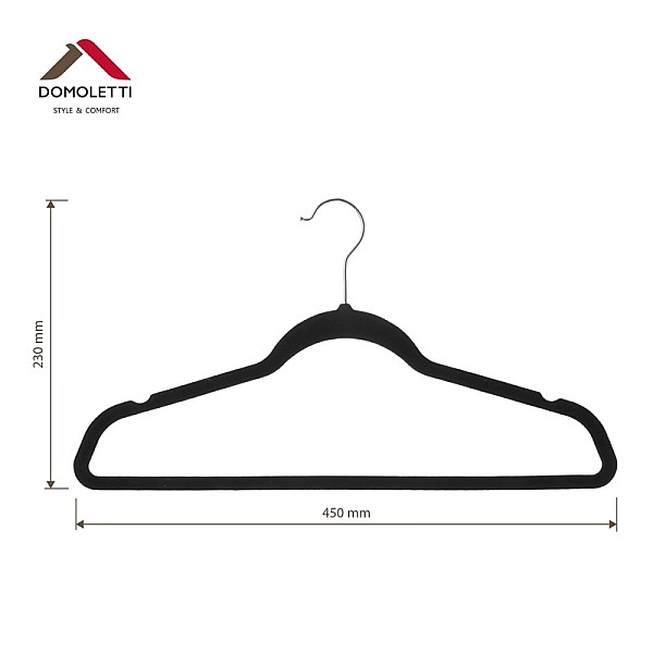 VELVET HANGER LSV010 BLACK 5 PCS