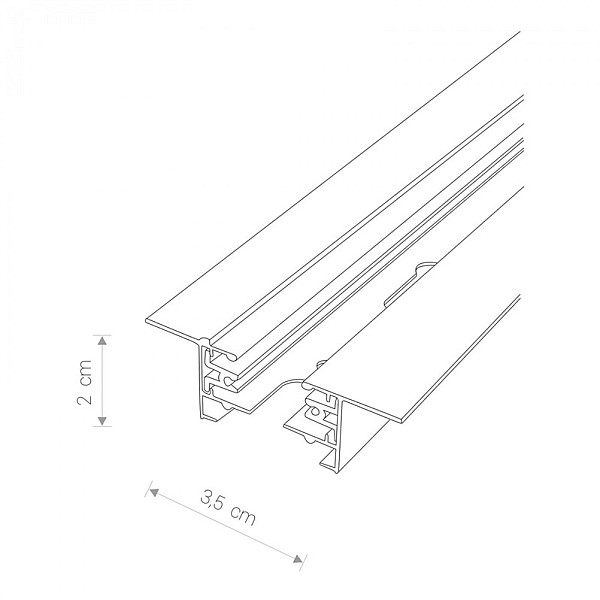 NOWODVORSKI TRC PROFILE RECES WH 1M 9012