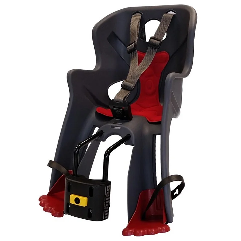 Bērnu sēdeklis velosipēdam Bellelli. pelēka. priekšā