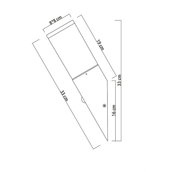 WALL LIGHT CORTE DF7430 E27 IP44 SENSOR