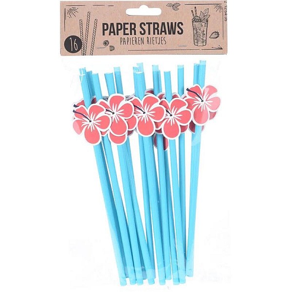 STRAWS DRINKING PAPER 16PCS PER SET 20CM