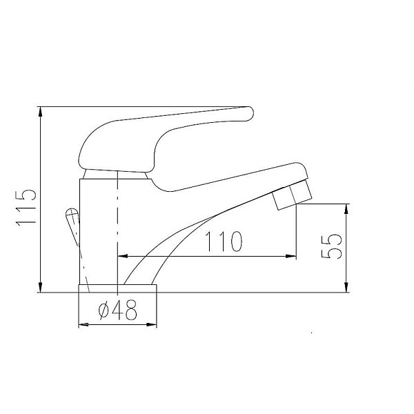 BASIN MIXER POP-UP SELENGA ECO DSEE027.5