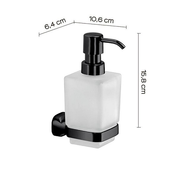 AMALFI SOAP DISPENSER MATT BLACK