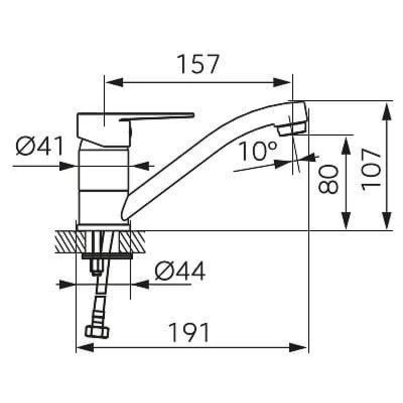 MIXER WASHBA FERRO RENNTO BNT2ABL. BLACK