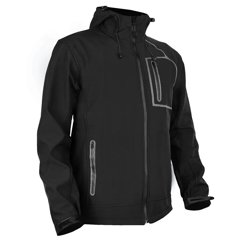 MENS JACKET SOFTSHELL STR_027_BLACK_XXL
