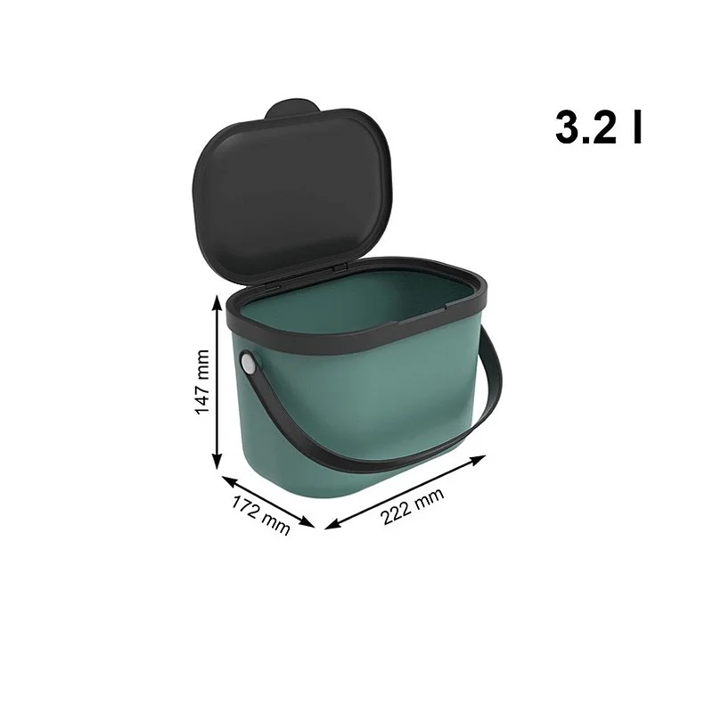 BIO WASTE BIN 3.2L ALBULA GREEN BIO WASTE BIN 3.2L ALBULA GREEN