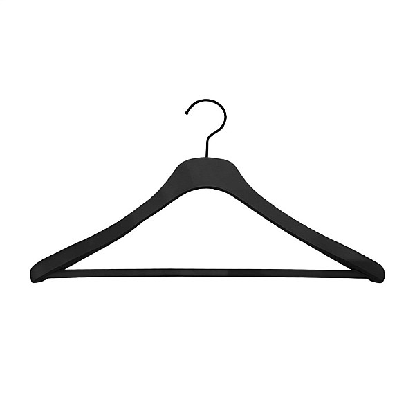 RUBBER COATED HANGER LSN007 BLACK