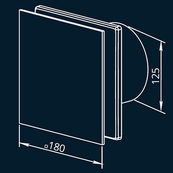 AXIAL FAN 125 SOLID GLASS