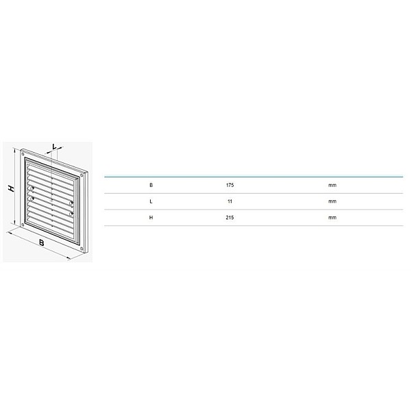 GRILLES MV 215X175S