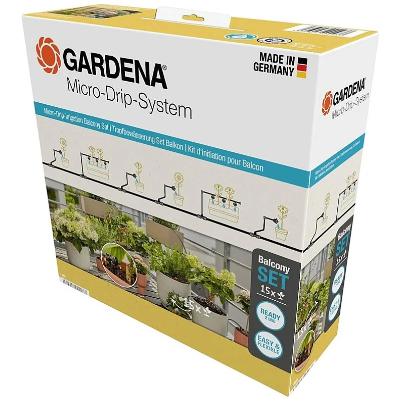 Laistīšanas sistēma Gardena Micro Drip System Balcony 38 gab Laistīšanas sistēma Gardena Micro Drip System Balcony 38 gab