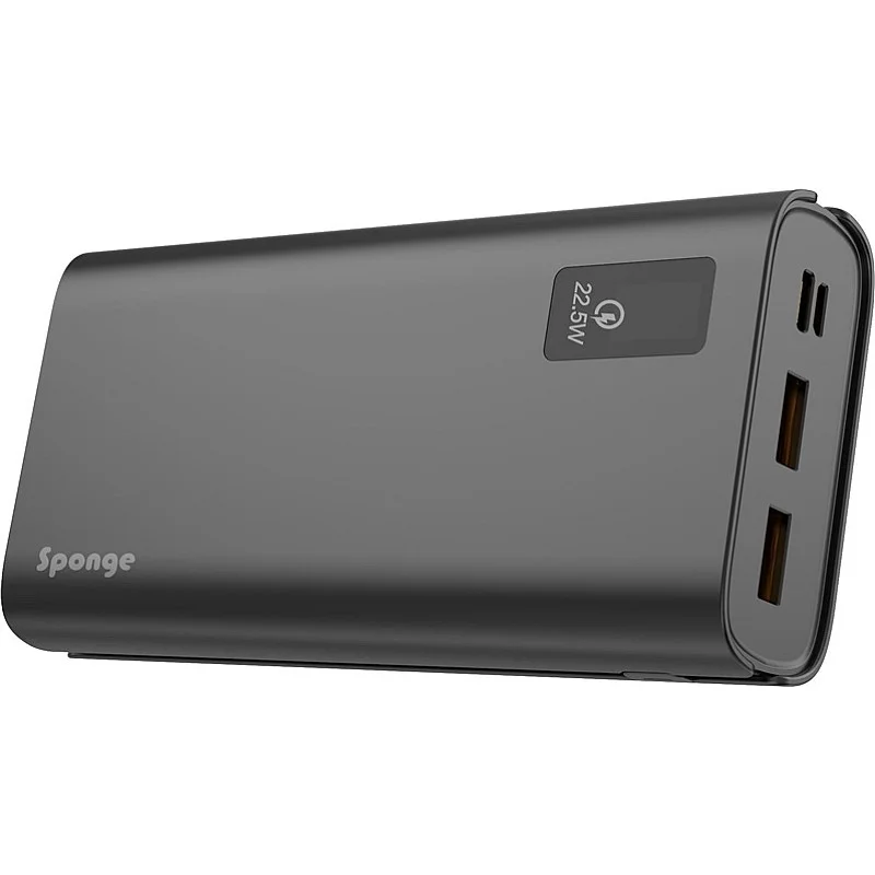 Nešiojamas įkroviklis Sponge Energy 20000 mAh. 22.5 W. pilka Nešiojamas įkroviklis Sponge Energy 20000 mAh. 22.5 W. pilka