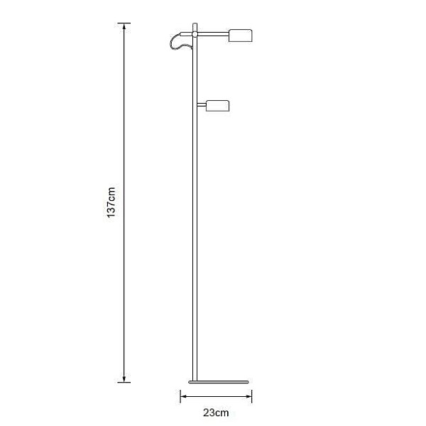 FLOOR LED LIGHT LUCA 2X4W BLACK