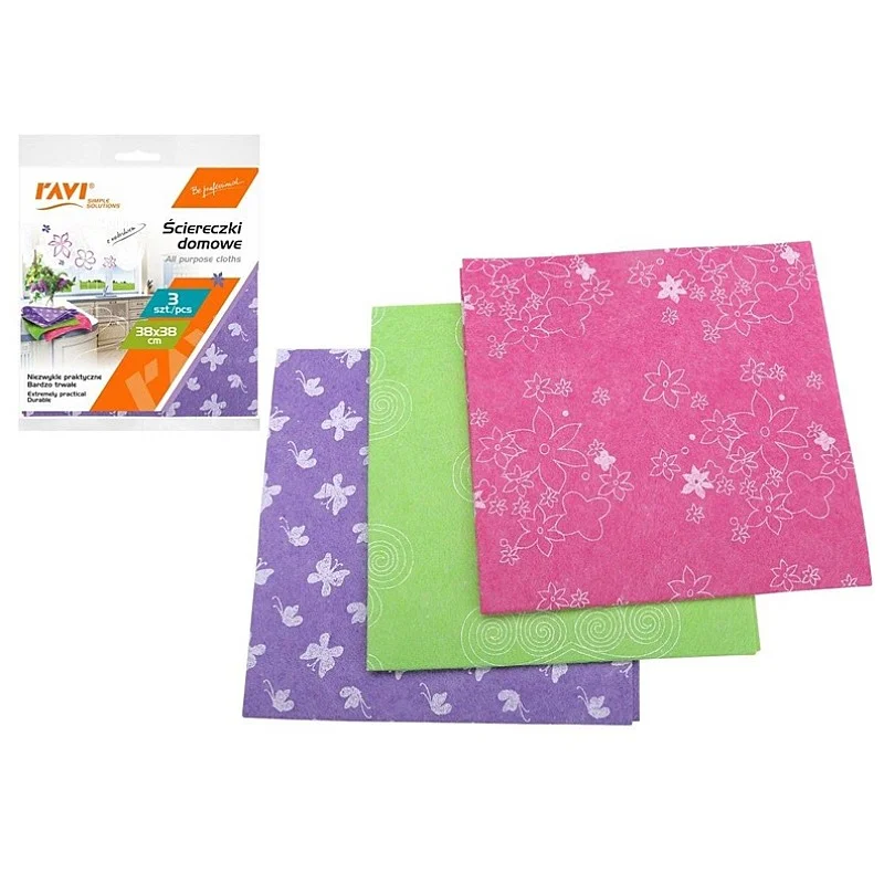 PRINTED NON WOVEN WIPES. 3PCS