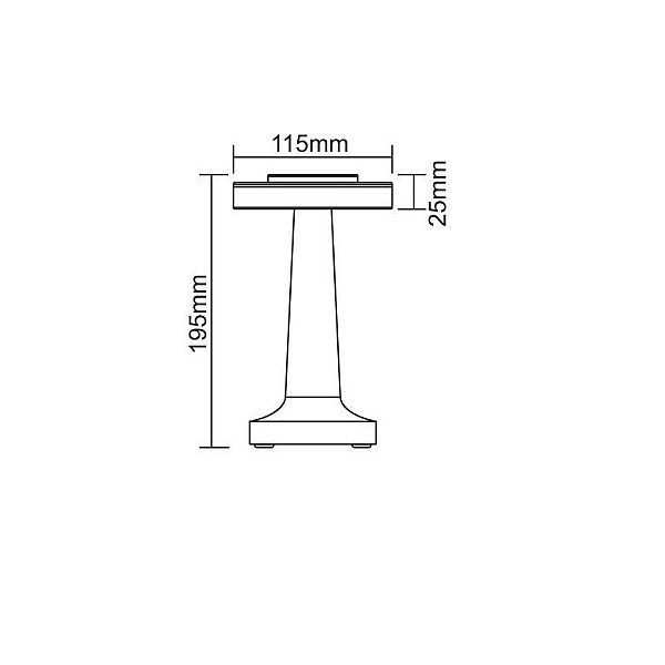 LED TABLE LAMP RODEO ETLED-53C BLACK