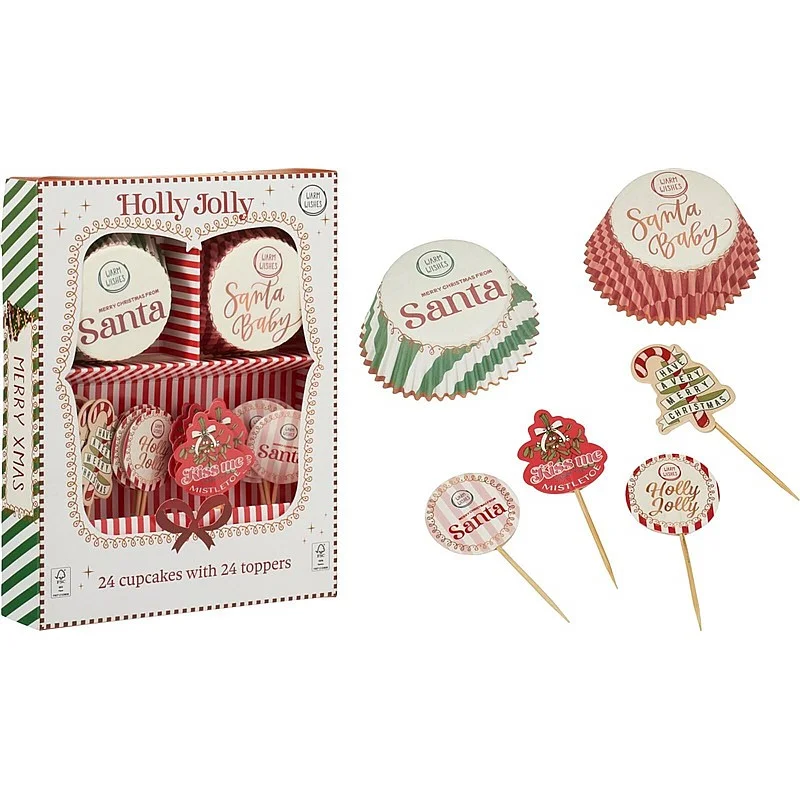 CUPCAKE SET 48PCSXMAS DESIGN