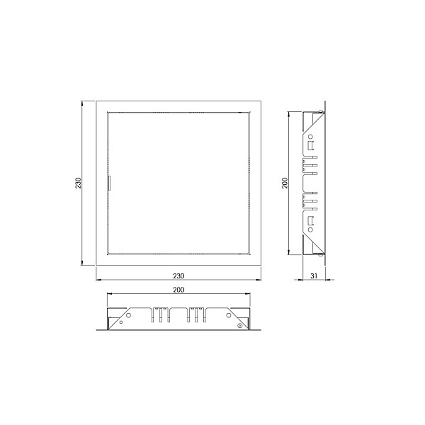 Revizinės durelės EUROPLAST RL2020A. 20 x 20 cm