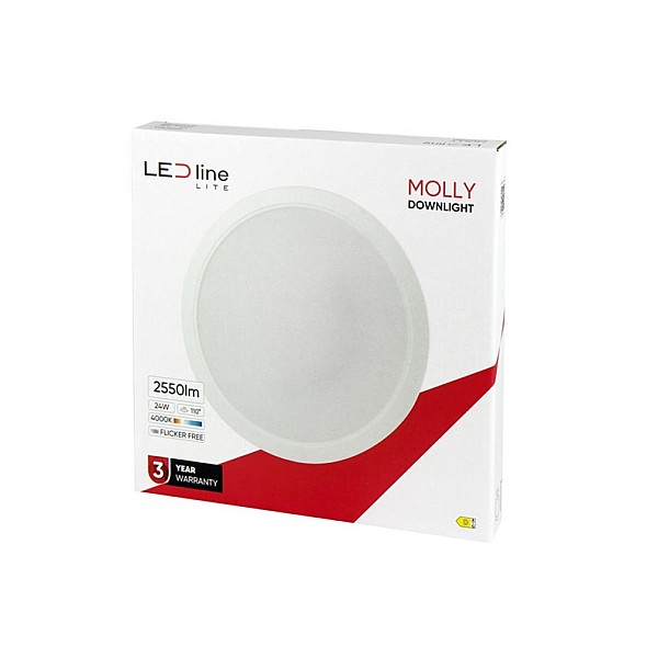 RECESSED LED LIGHT MOLLY 40K 24W 2550LM